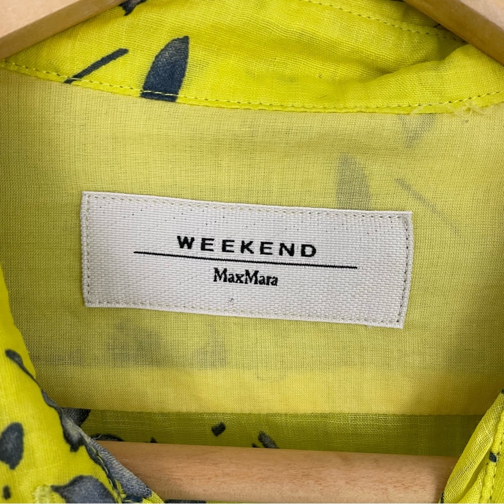 Max Mara Weekend Bright Yellow Rami Button Down - Picture 3 of 7